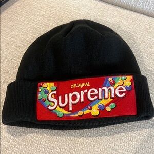 RARE - Supreme Skittles New Era Black Beanie - Like New!